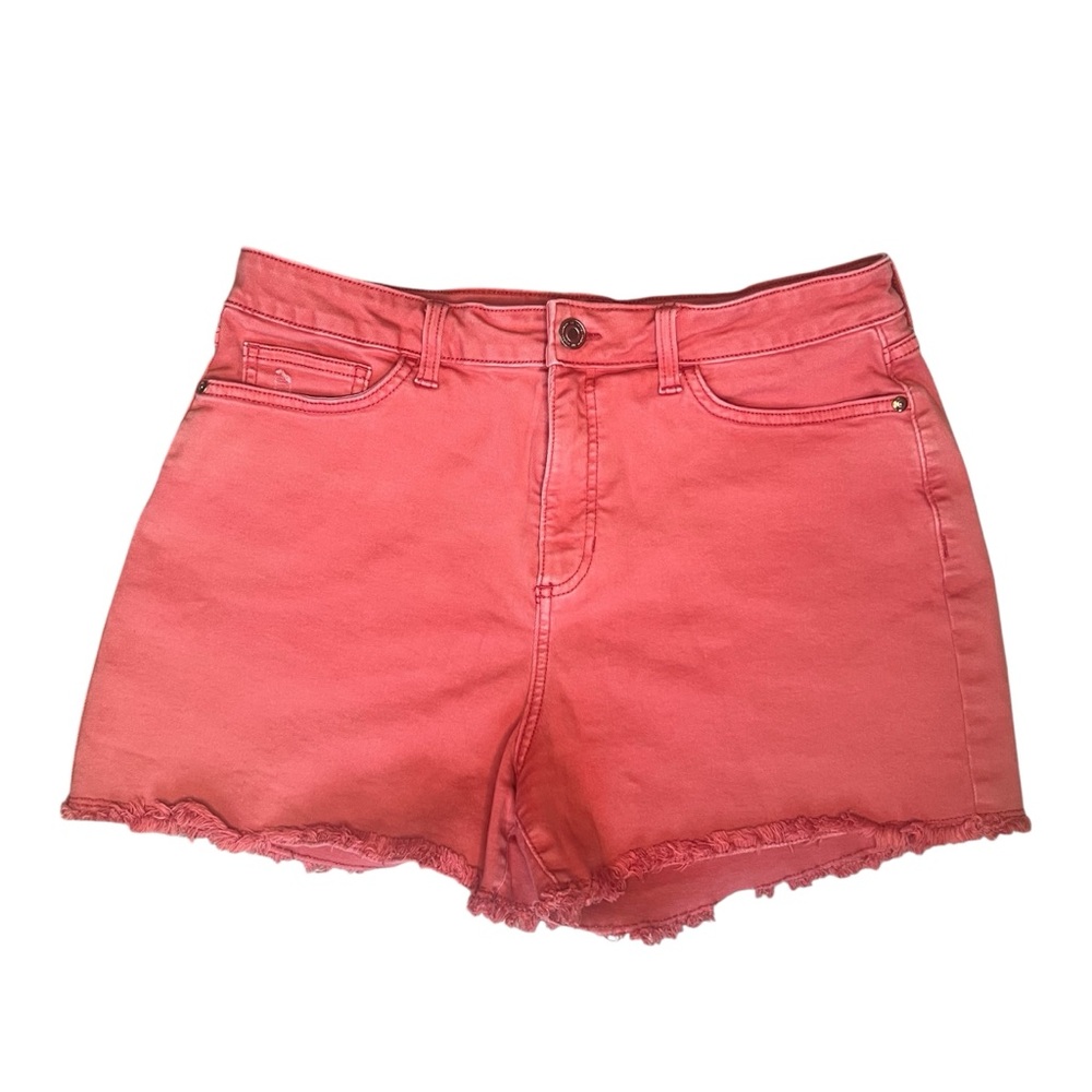 LC Lauren Conrad Dark Orange High Waist jean cutoff shorts Size 12